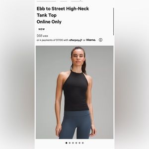 Lululemon Ebb to street high neck tank